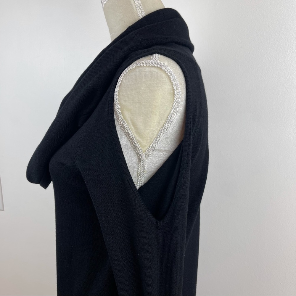 𝅺Boston Proper Women’s Cowl Neck Cold Shoulders Knit Dress Size XS - Picture 5 of 9
